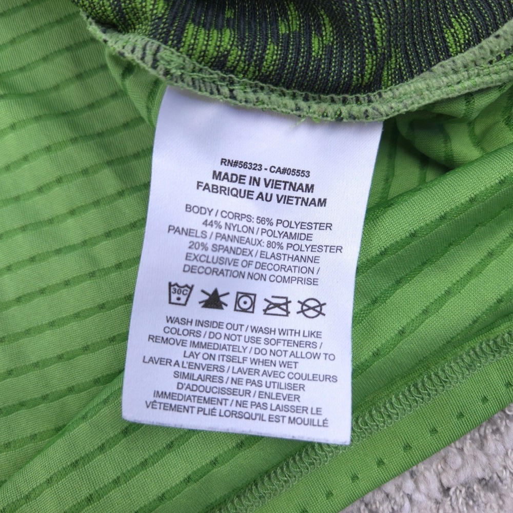 Nike Running Division Top Mens XL Run Shirt Green Reflective Crew Neck GUC - Picture 5 of 9